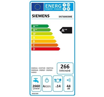Siemens SN736X03ME spotřeba energie